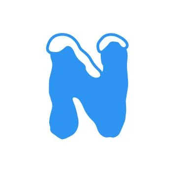 Vector Snow Letter Logo N イラスト素材