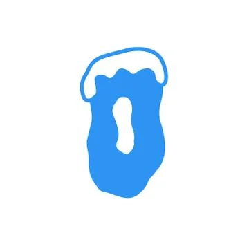Vector Snow Letter Logo O Stock Illustration