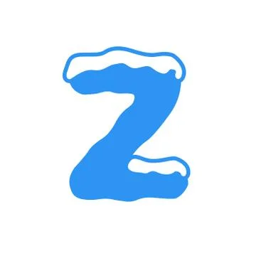 Vector Snow Letter Logo Z Stock Illustration