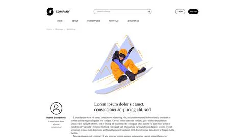 Vector snowborder in shadow of sharp lines style . Editable illustration Stock Illustration