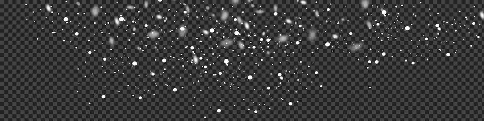Vector snowfall isolated. Winter background. Snow overlay illustration Stock Illustration