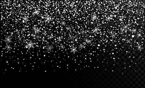 Vector snowfall isolated. Winter background. Snow overlay illustration Stock Illustration