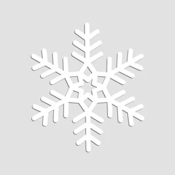 Vector Snowflake 3D Isolated Stock Illustration