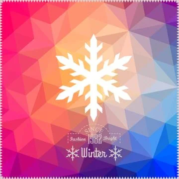 Vector snowflake. abstract snowflake on geometric pattern. snowflake sign. ch Illustrazione stock