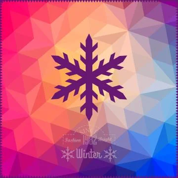 Vector snowflake. abstract snowflake on geometric pattern. snowflake sign. ch Stock Illustration