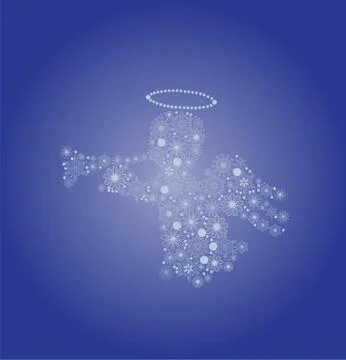 Vector Snowflake Angel Stock Illustration