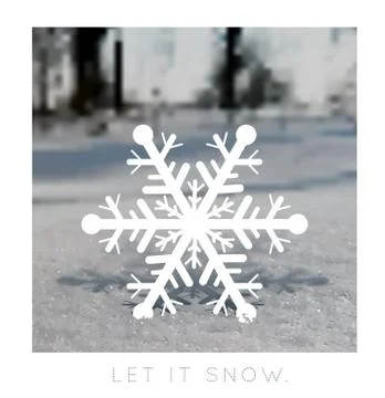 Vector snowflake on a blurred background Stock Illustration