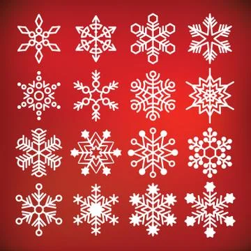 Vector snowflake collection Stock Illustration