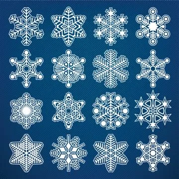 Vector snowflake collection Stock Illustration
