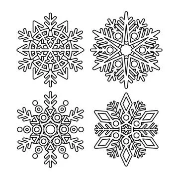 Vector snowflake collection Stock Illustration