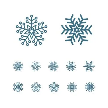 Vector snowflake collection Stock Illustration