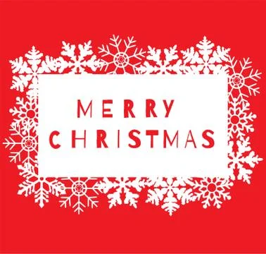 Vector Snowflake Frame Stock Illustration