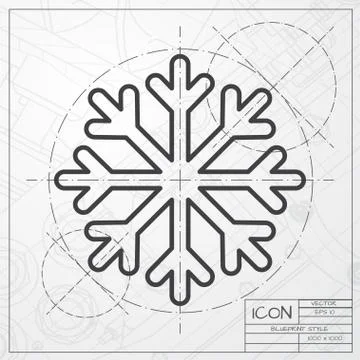 Vector snowflake icon Stock Illustration