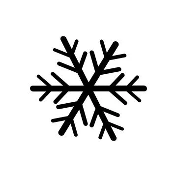 Vector snowflake icon on white isolated background. Stock Illustration