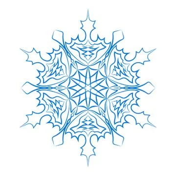 Vector Snowflake isolated on white Stock Illustration