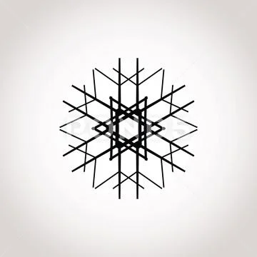 Vector snowflake logo. Stockillustratie
