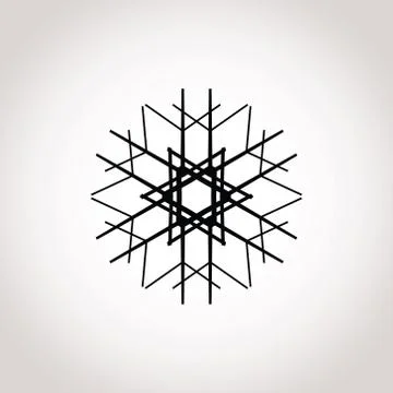 Vector snowflake logo. Stock Illustration