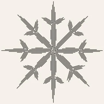 Vector snowflake silhouette Stock Illustration