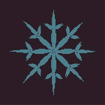 Vector snowflake silhouette Stock Illustration