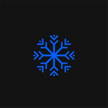 Vector snowflake silhouette Illustrazione stock