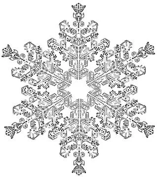 Vector Snowflake Silhouette Stock Illustration