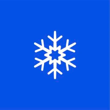 Vector snowflake silhouette. Winter symbol. Vector illustration Illustrazione stock