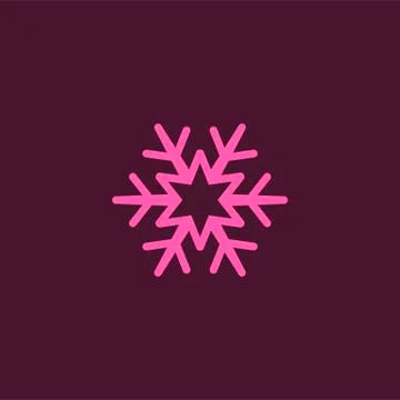 Vector snowflake silhouette. Winter symbol. Vector illustration Stock Illustration