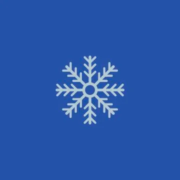 Vector snowflake silhouette. Winter symbol. Vector illustration Stock Illustration