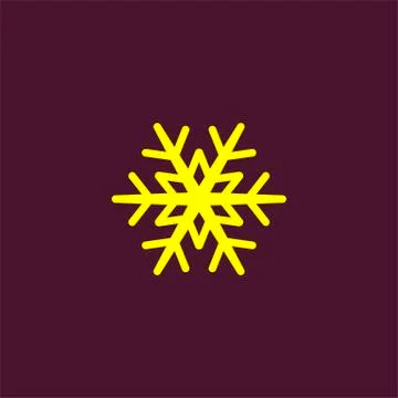 Vector snowflake silhouette. Winter symbol. Vector illustration Stock Illustration