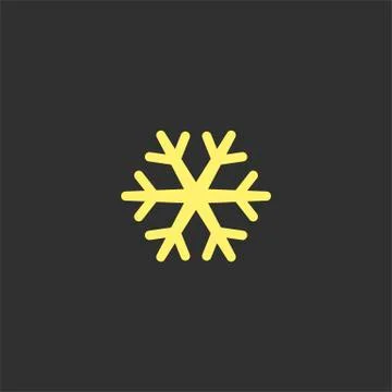 Vector snowflake silhouette. Winter symbol. Vector illustration Illustrazione stock