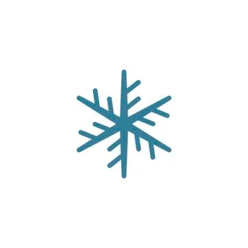 Vector snowflake silhouette. Winter symbol. Vector illustration Stock Illustration