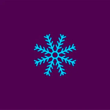 Vector snowflake silhouette. Winter symbol. Vector illustration Stock Illustration