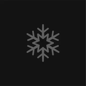 Vector snowflake silhouette. Winter symbol. Vector illustration Stock Illustration