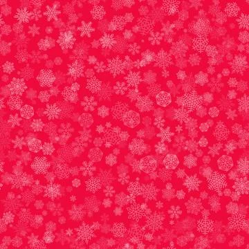 Vector Snowflakes Background Red Stock Illustration