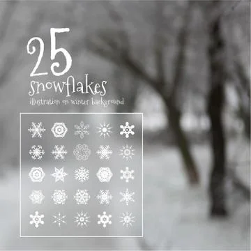 Vector snowflakes Stock Illustration