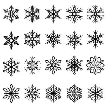 Vector Snowflakes illustrations Illustrazione stock