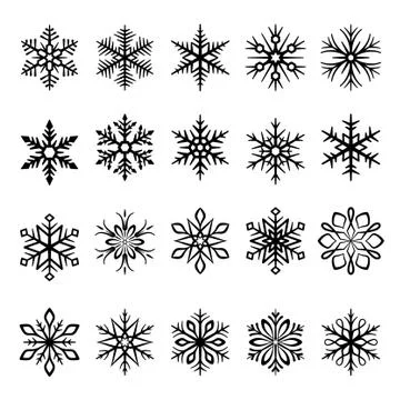 Vector Snowflakes illustrations Stock Illustration