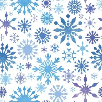 Vector Snowflakes Pattern Stock Illustration