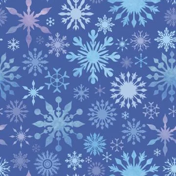 Vector Snowflakes Pattern Stock Illustration