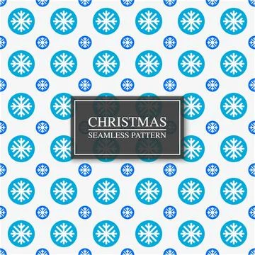 Vector snowflakes seamless festive pattern - geometric design. Repeatable white イラスト素材