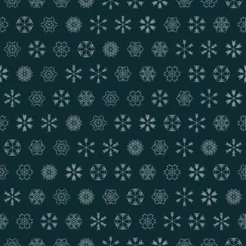 Vector snowflakes seamless Stock Illustration