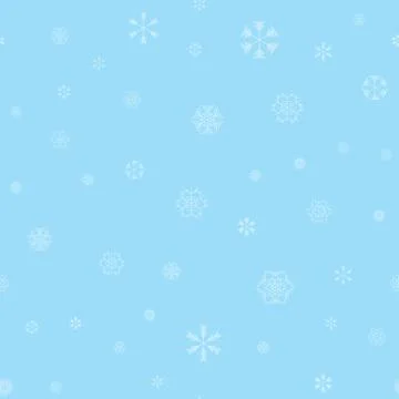 Vector snowflakes seamless pattern Stock Illustration