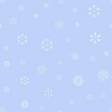 Vector snowflakes seamless pattern 스톡 일러스트