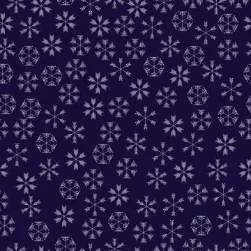 Vector snowflakes seamless pattern 스톡 일러스트