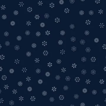 Vector snowflakes seamless pattern Stock Illustration
