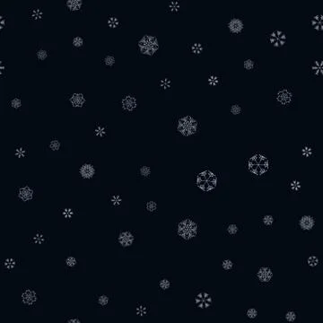 Vector snowflakes seamless pattern 스톡 일러스트