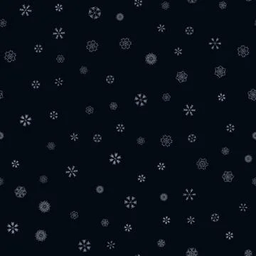 Vector snowflakes seamless pattern 스톡 일러스트