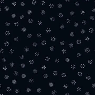 Vector snowflakes seamless pattern Stock Illustration