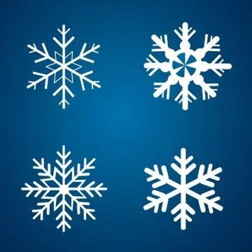 Vector snowflakes set for Christmas design. Stock Illustration