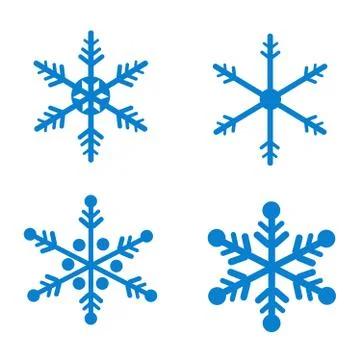 Vector snowflakes set for Christmas design. Stock Illustration